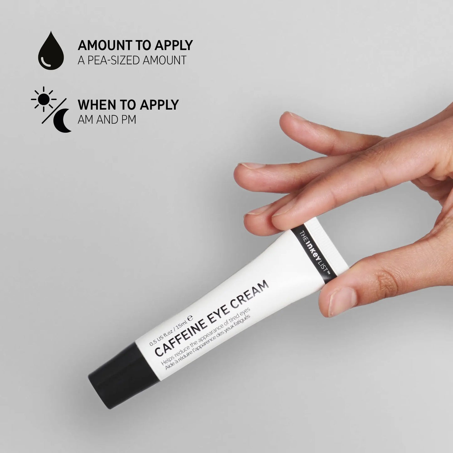 Caffeine Eye Cream - Under-Eye Dark Circles, Puffiness, Hydrating for Fine Lines and Wrinkles - Lightweight