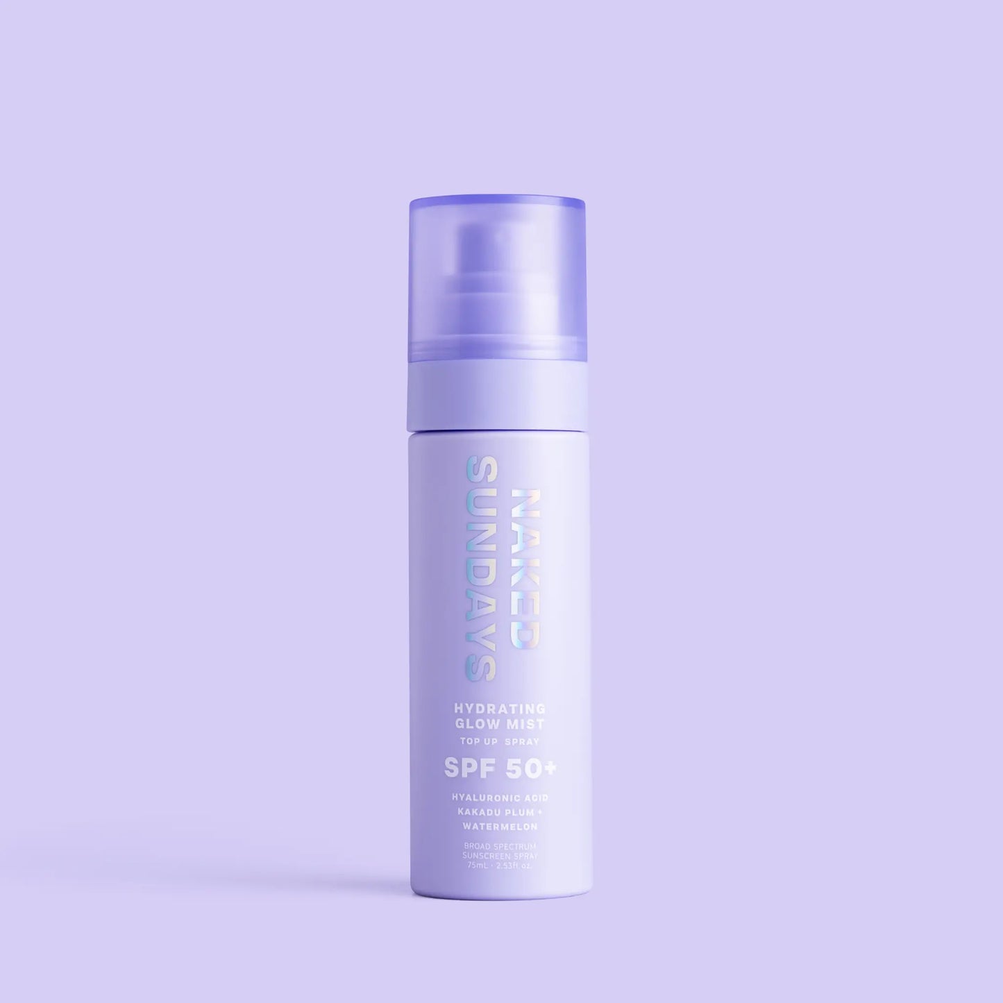 Naked Sundays SPF50+ Hydrating Glow Mist Setting Spray Sunscreen Infused with Hyaluronic Acid & Watermelon Extract for Glass Skin Glow