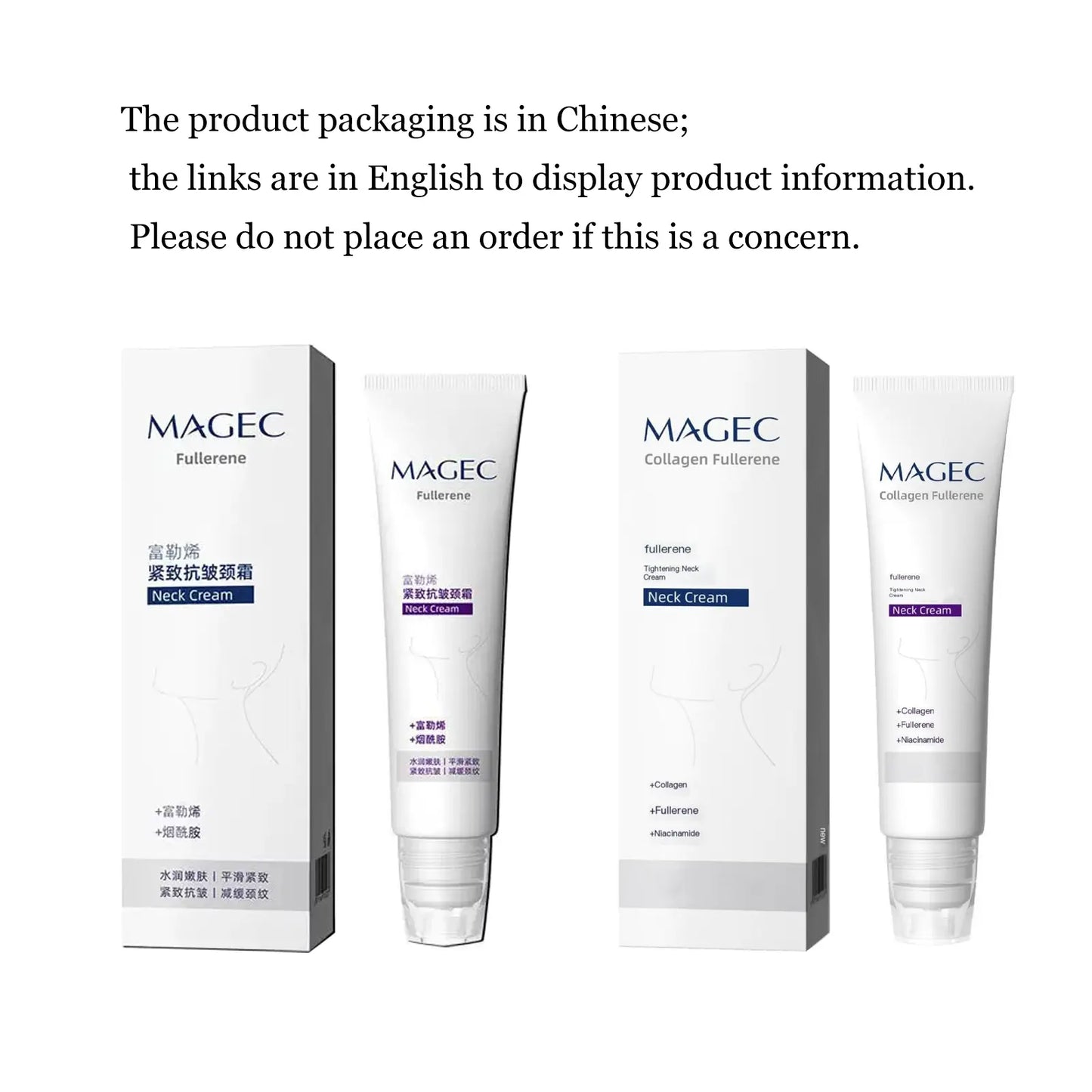 Reduces Wrinkles and Double Chin,Five Rollers for All around Massage,Neck Firming Cream,Collagen Neck Cream,Relieves Edema,Suitable for Wrinkled Skin,With Hyaluronic Acid,Vitaminc+E.