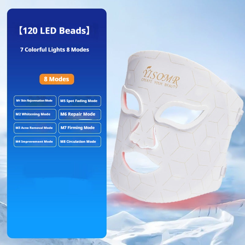 LED Red and Blue Light Acne-Removal Facial Mask Beauty Device for Home Use