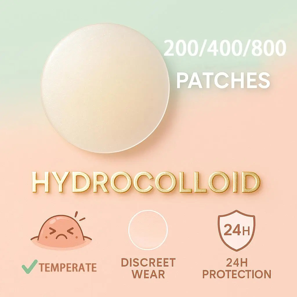 Hydrocolloid Acne Patch, Pimple Patches, 200 Pcs Deep Cleansing Acne Patches with Effective Coverage, Blemish Patches, Skin Care Gift for Men and Women
