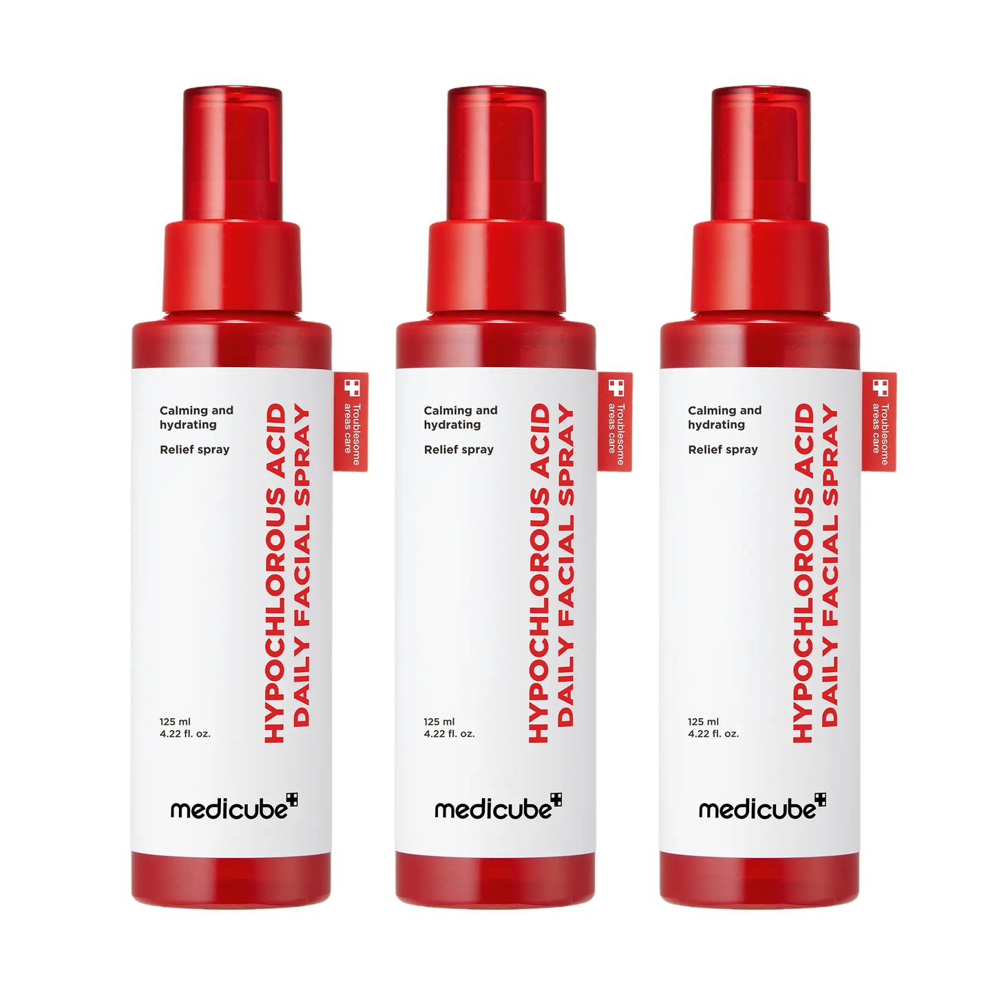 [Medicube] Hypochlorous Power Relief SOS Spray Designed for Acne Prone Skin | Hypochlorous Acid Facial Mist for Soothing Redness Due to Dryness | for Uneven Skin Tone & Texture | Korean Skincare | 4.22 Fl.Oz