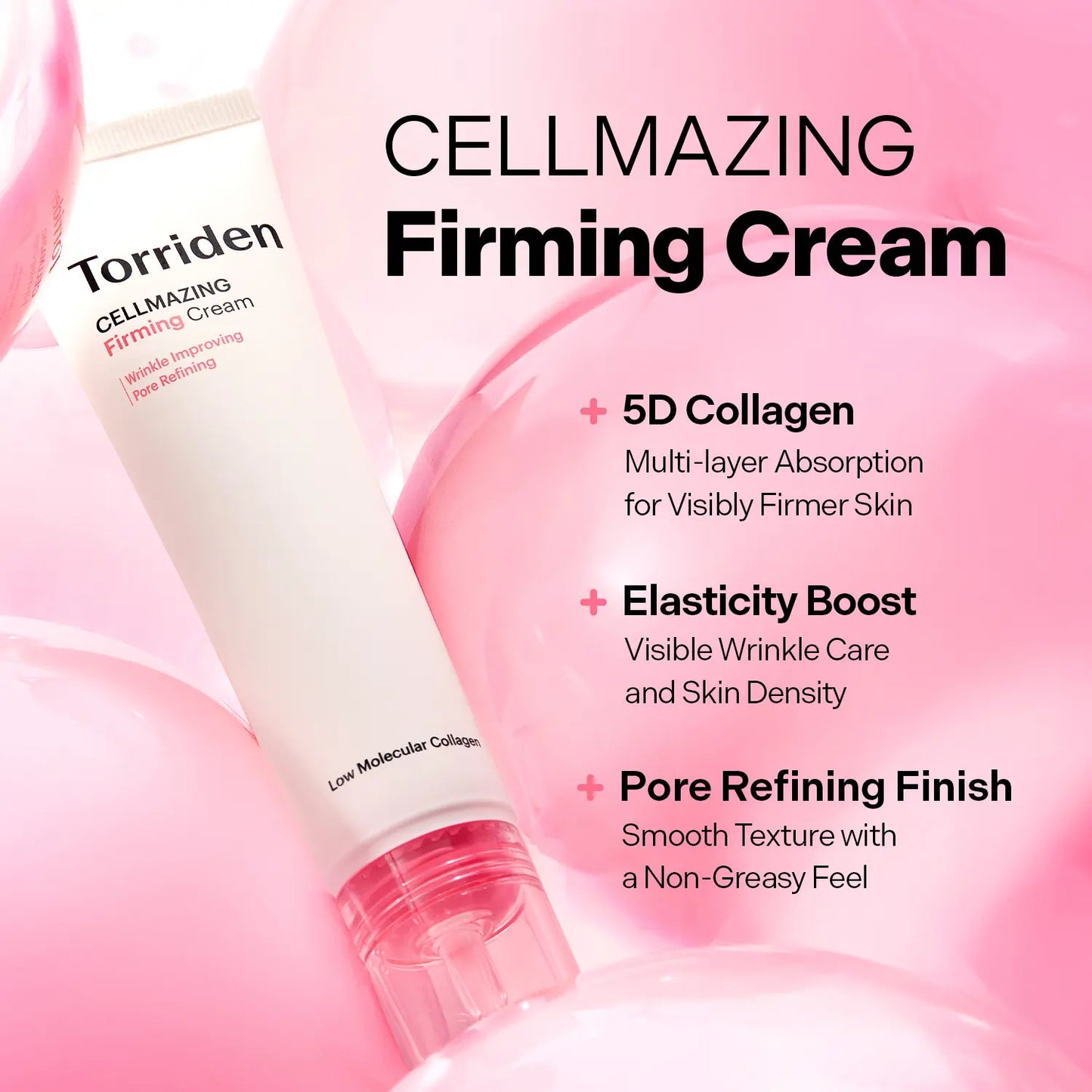 [Torriden Official] CELLMAZING Firming Cream 60Ml / 2.02 Fl. Oz. | Tightens Saggy Pores and Wrinkles with 5D Collagen Complex Cream, Perpect Makeup Prep Item