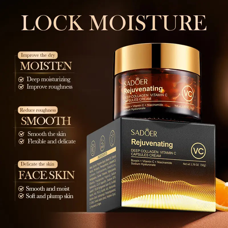 Korean Brightening Cream | Collagen & Vitamin C Moisturizer | Advanced Radiant & Firming Formula | Deep Hydrating K-Beauty Facial Care for Glowing Skin
