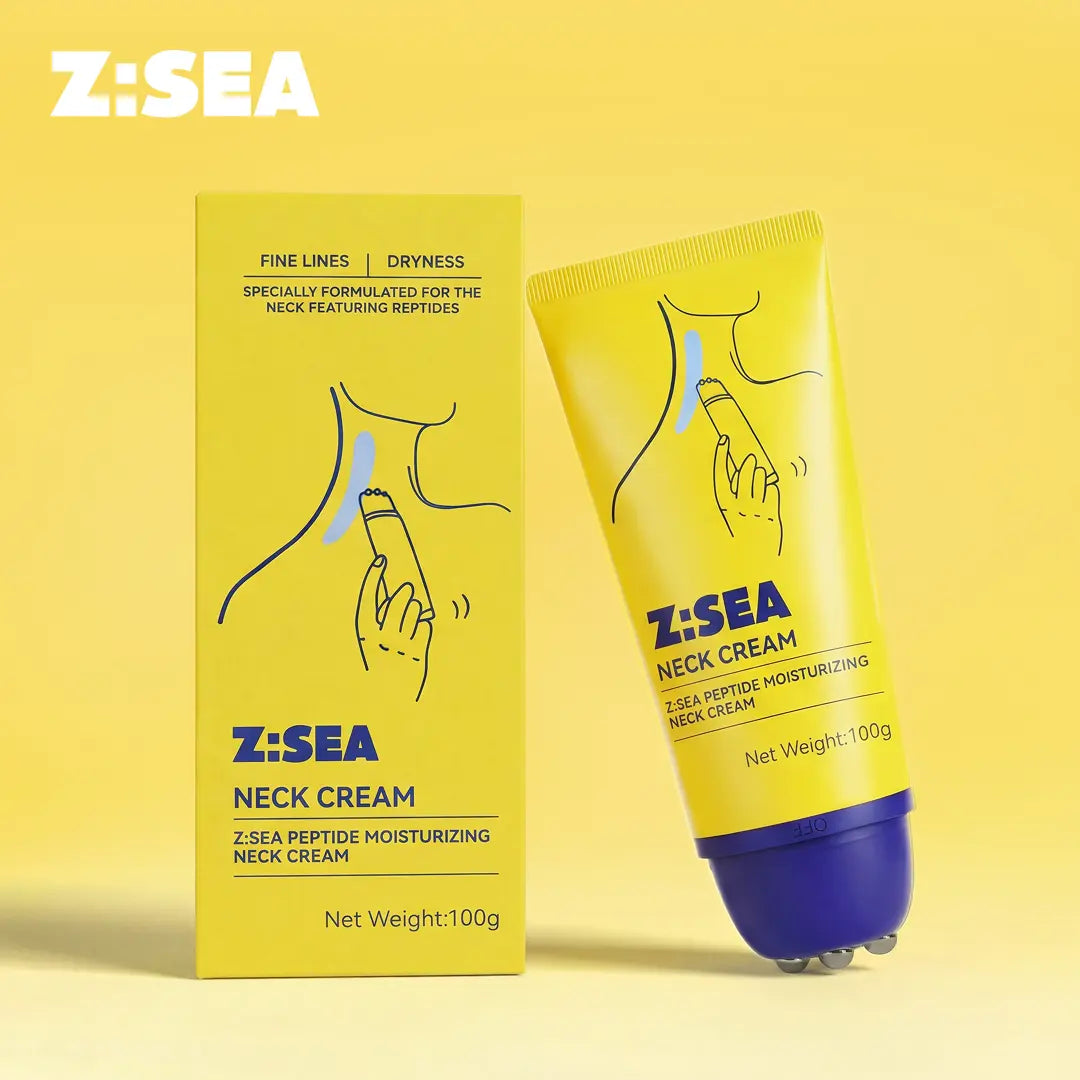 Z:SEA Peptide Moisturizing Neck Cream 100G - Plant Squalane for Dry Lines, Liquid Formula for Quick Absorption, Body Care Moisturizer