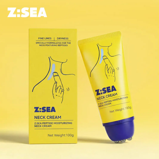 Z:SEA Peptide Moisturizing Neck Cream 100G - Plant Squalane for Dry Lines, Liquid Formula for Quick Absorption, Body Care Moisturizer