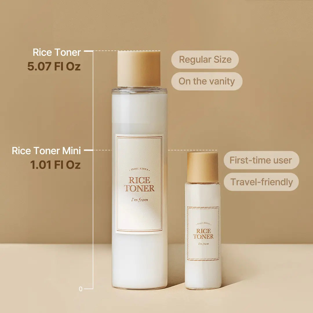[I'M from Official Shop] Rice Toner, 77.78% Rice Extract from Korea, Glow Essence with Niacinamide, Hydrating for Dry Skin, Vegan, Alcohol Free, Fragrance Free, Peta Approved, K Beauty Moisture Skincare Skin Repair Comfort Hydrate Moisturizer Moisturizing