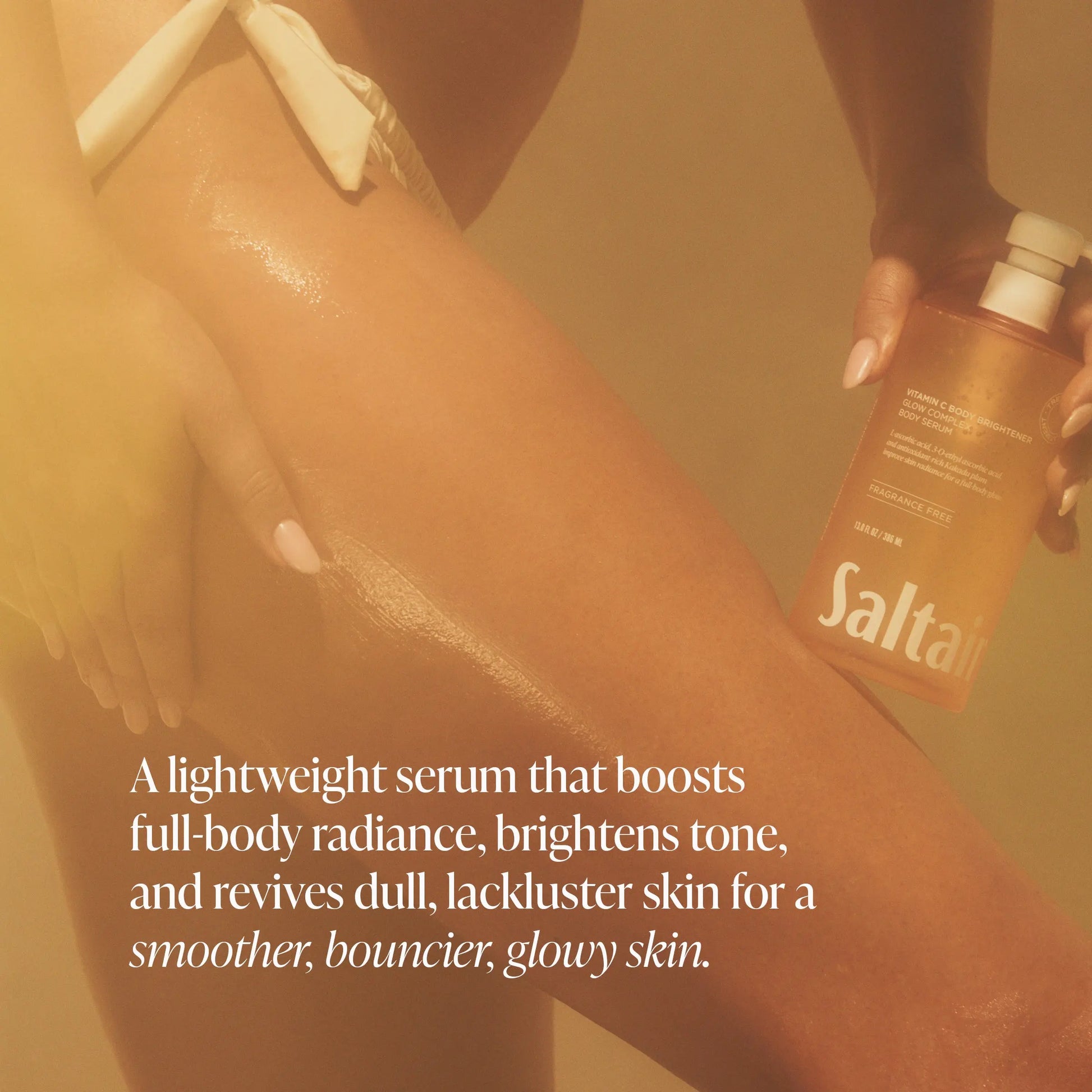 Saltair Vitamin C Body Serum for Glowing & Brighter Skin - Glow Complex Body Brightener with Kakadu Plum & Glycerin - Lightweight, Fast-Absorbing Treatment - 13 Fl Oz