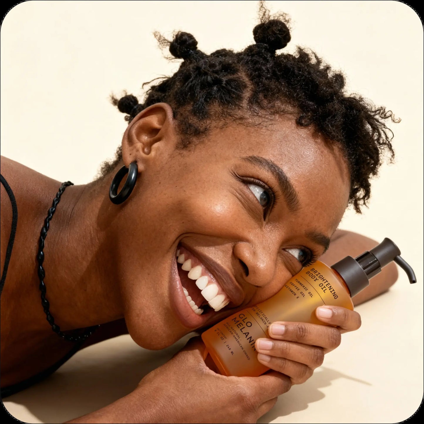 Glo Melanin Brightening Body Oil with Turmeric Grapeseed Oil & Vitamin E for Dark Spots Hyperpigmentation 240Ml Nourishing Care