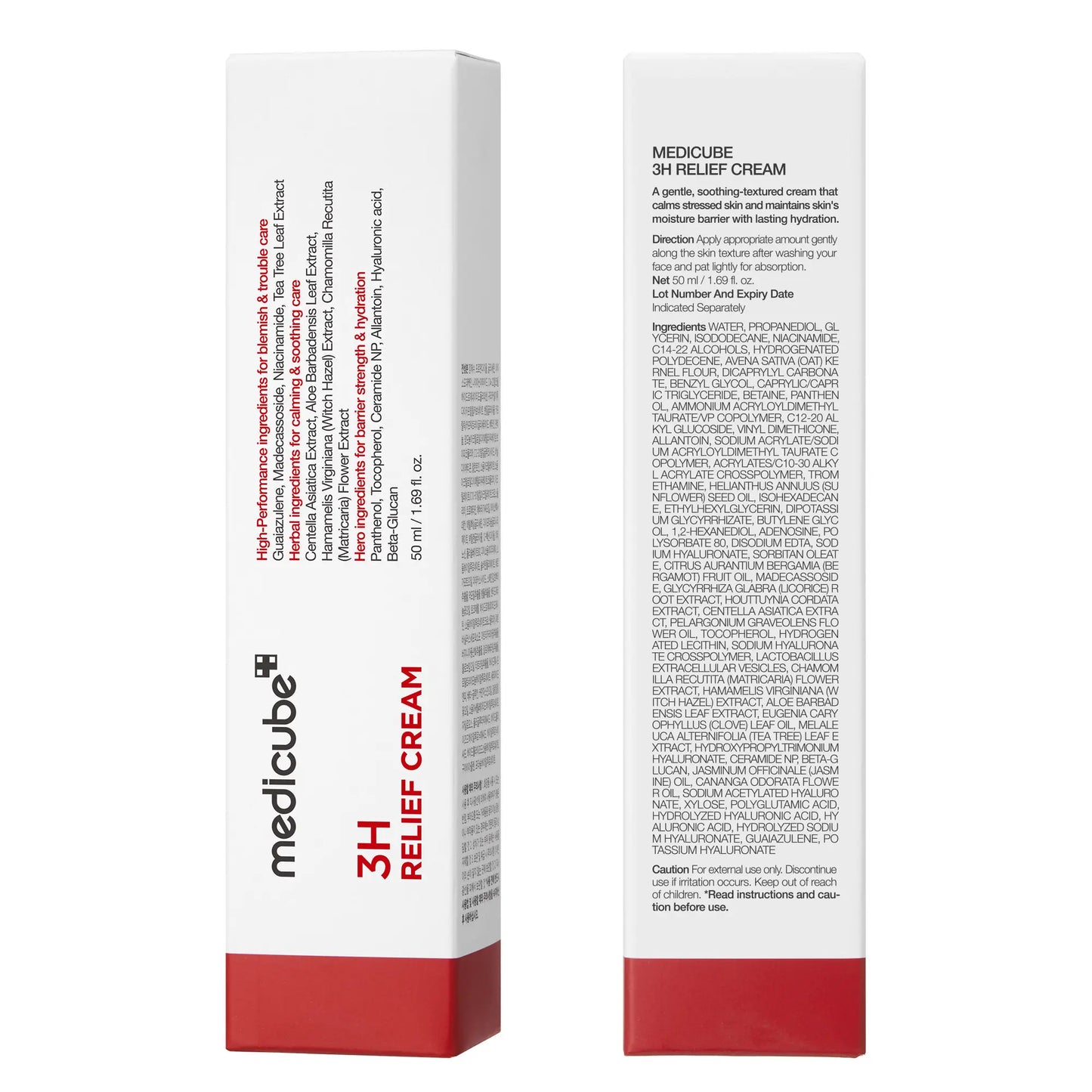 [Medicube] 3H Relief Cream | Daily Soothing Moisturizer for Troubled & Delicate Skin, Hydrating, Cooling, Barrier Support Care | Centella Asiatica, Tea Tree Extract, Aloe, Hyaluronic Acid | Korean Skincare, K-Beauty