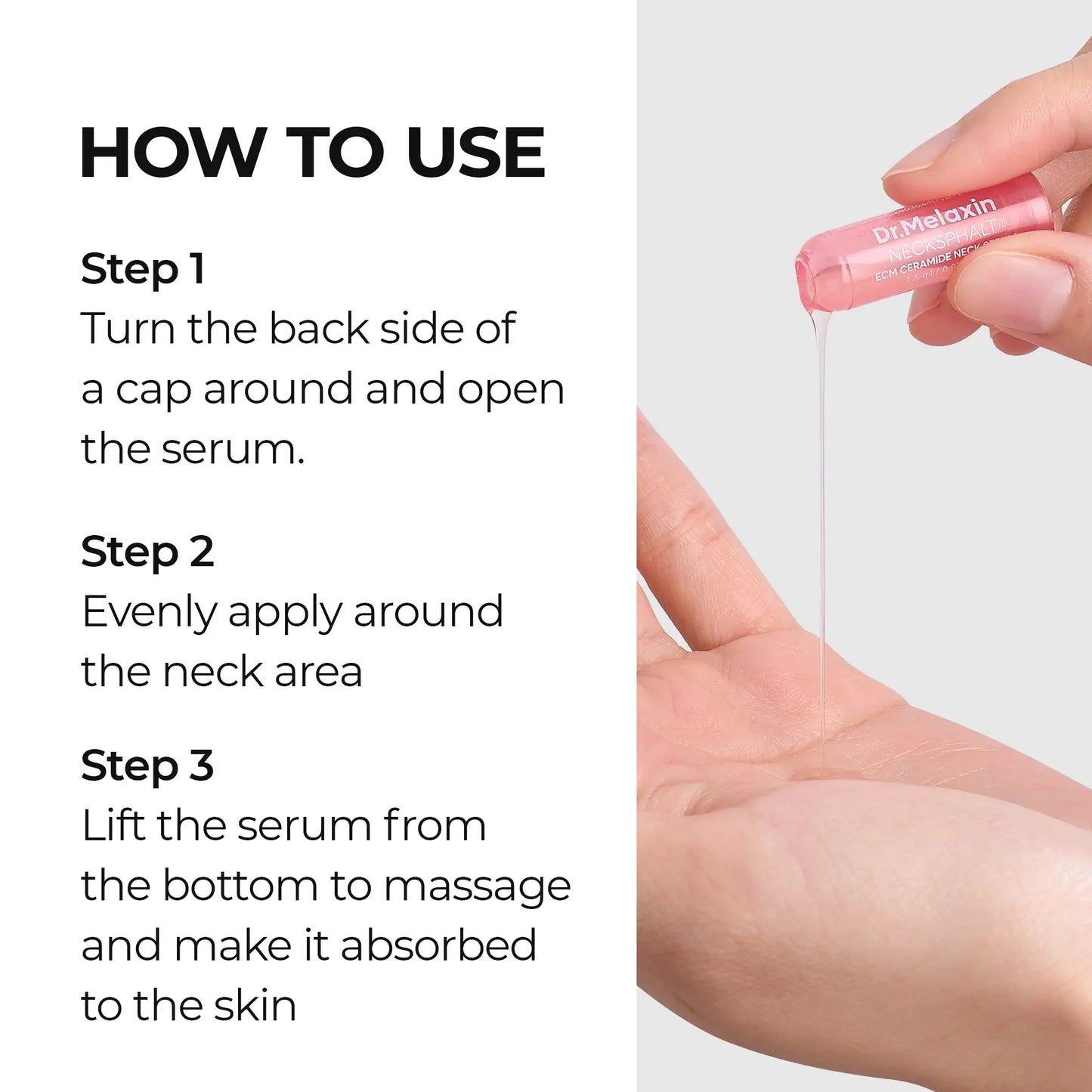 [Dr.Melaxin Official] Necksphalt Neck ECM Barrier Serum | Anti-Aging Serum Skin Thickness, Neck Wrinkle, Lifting, Elasticity | Korean Skin Care Cosmetics | 1.5Ml*10Ea