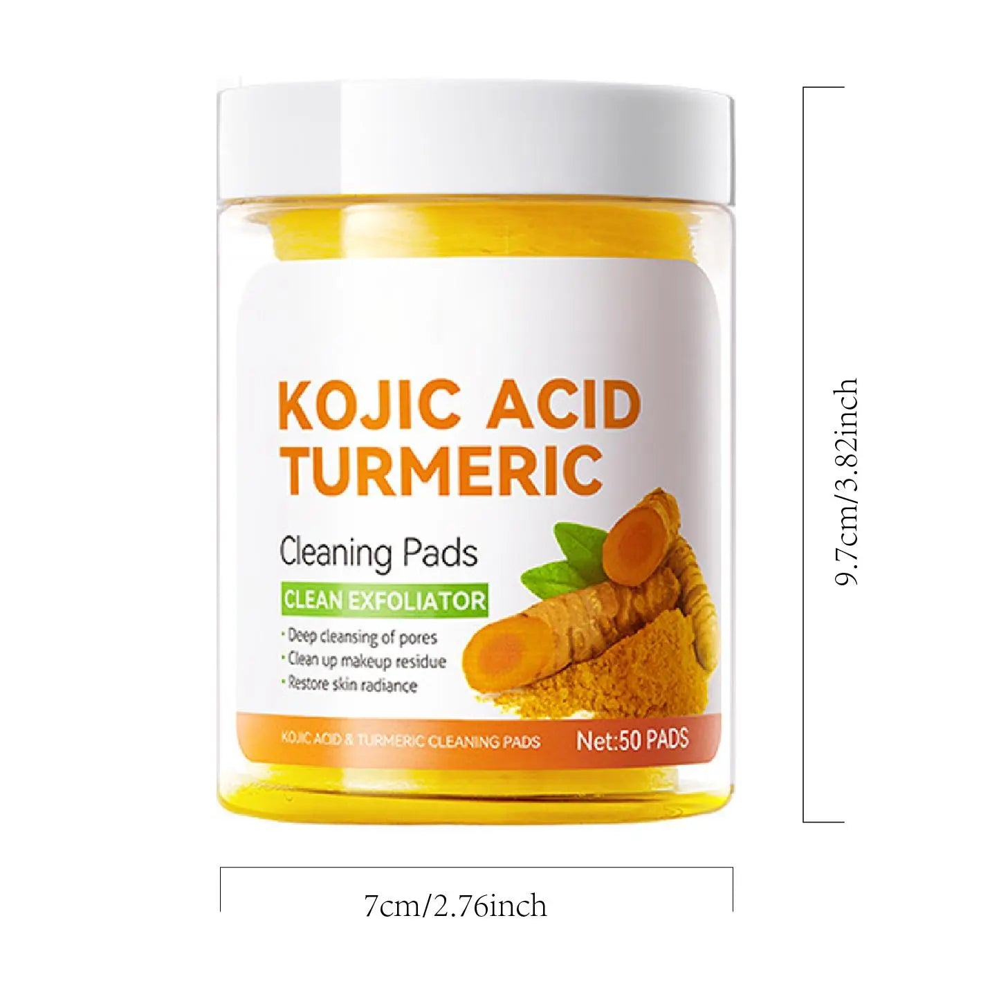 Turmeric Kojic Acid Cleansing Pads Exfoliate for Acne and Dark Spots Wipe