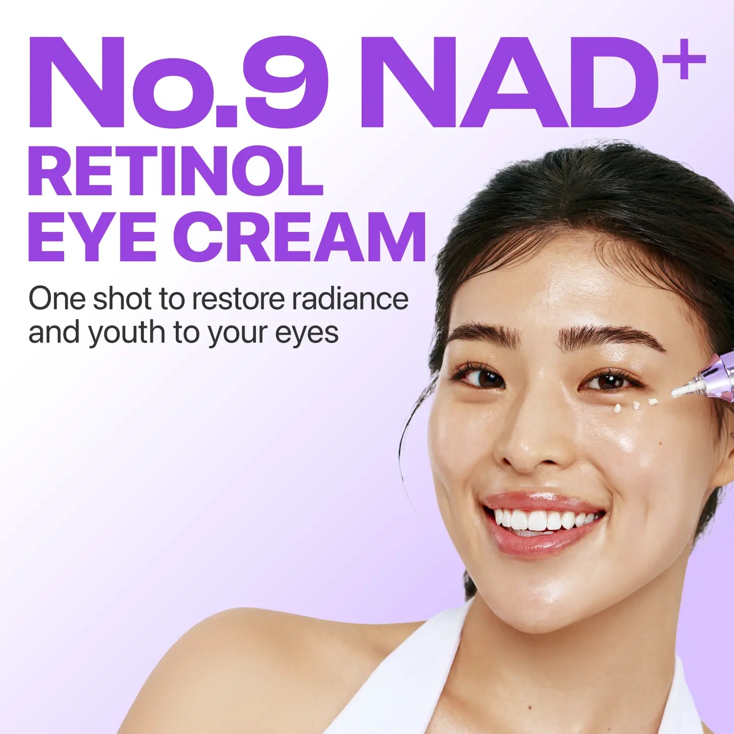 [Numbuzin Official] No.9 NAD+ Retinol Eye Cream | NAD+ Retinol Volumetox Eye Cream | Firming, Wrinkles, Fine Lines, Dark Circles, Puffy Eye Bags | Retinol, Peptides, Niacinamide | Undereye Treatment Serum | 0.33 Fl. Oz.