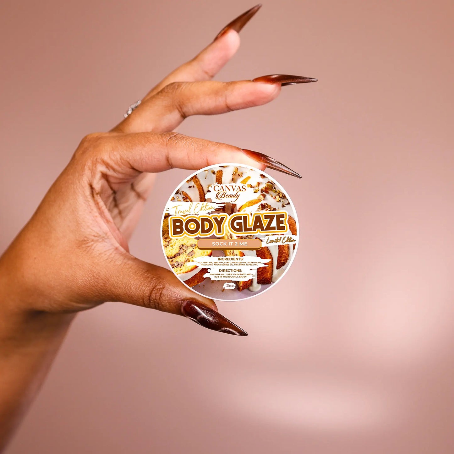 VIRAL Beauty Travel Size Body Glaze 2Oz Daily Moisturizer Skin Repair Anti-Aging Formula with Palm Fruit Oil & Argan Kernel Oil