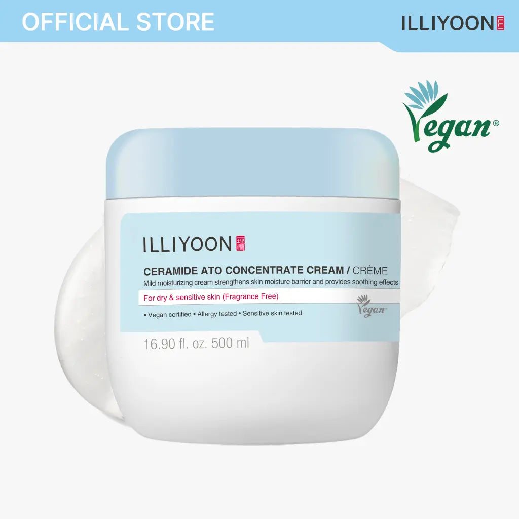 [ILLIYOON] Ceramide Ato Concentrate Cream | Moisturizer for Dry & Sensitive Skin, 100Hr Lasting Hydration, for Face & Body, Gentle for Infants, Moisture Barrier Repair, Vegan Certified, 6.76 Fl.Oz. Summervibe