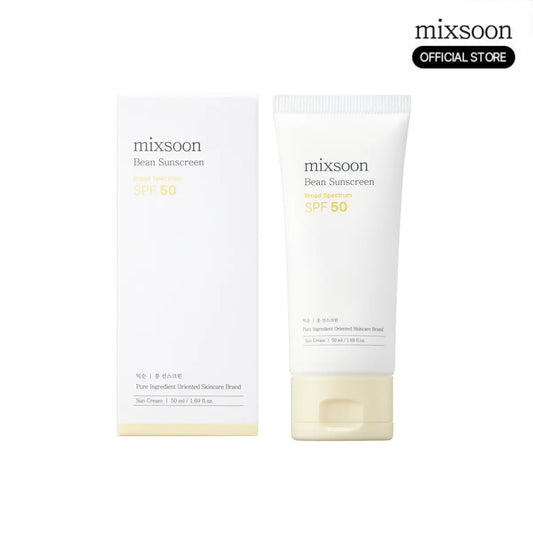 [Top Selling] Mixsoon Bean Sunscreen 1.69 Fl.Oz / 50Ml — Airy Watery Texture, No White Cast, Daily Korean Face Sunscreen