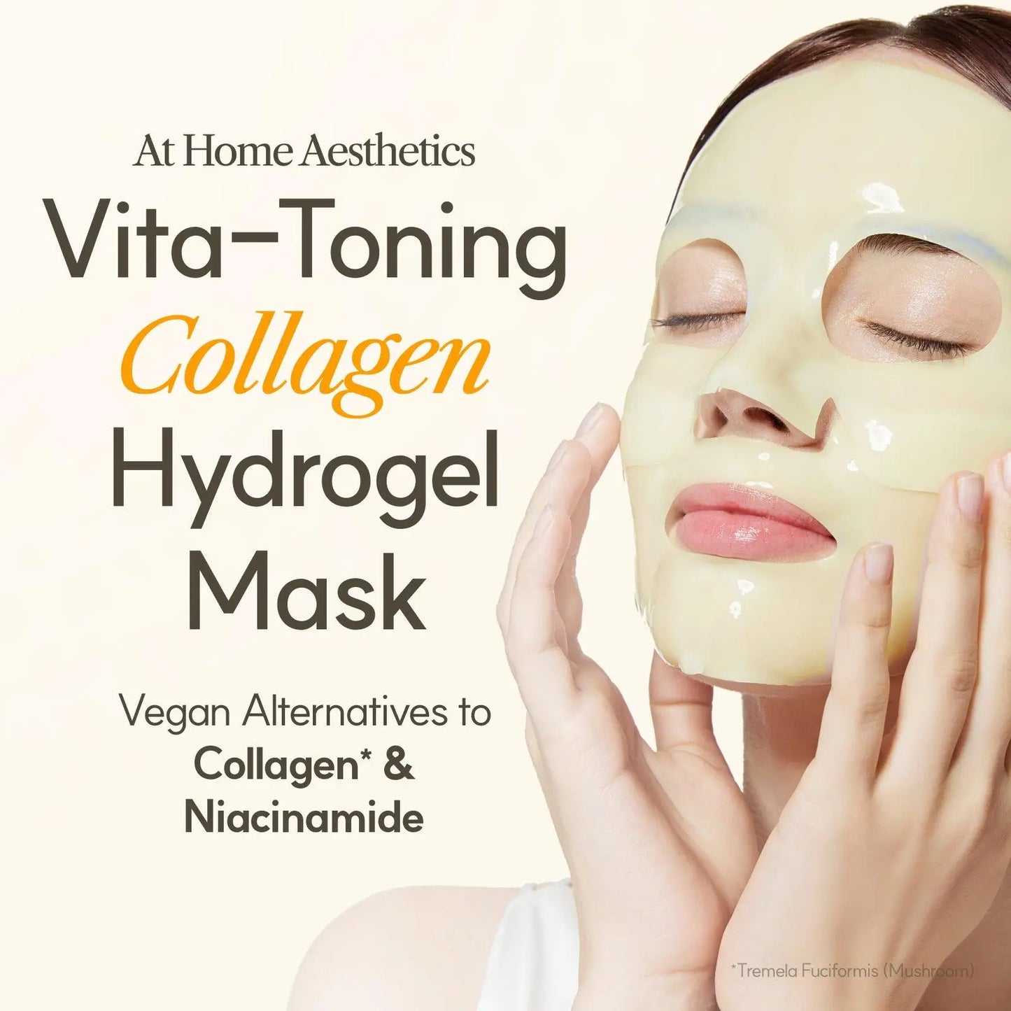 [THE FACE SHOP] Vita-Toning Vegan Collagen Face Mask (4EA) - Hydrogel Mask for Moisturizing, Niacinamide, Glass Skin, Pore Elasticity, Glass Skin, Korean Skin Care