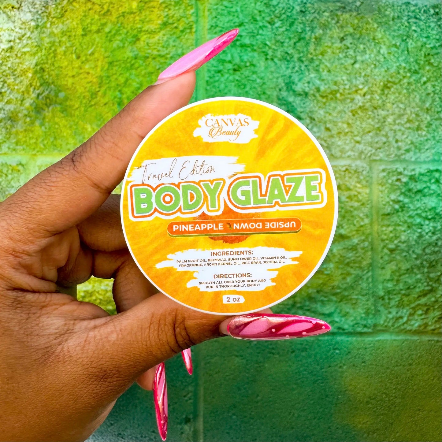 VIRAL Beauty Travel Size Body Glaze 2Oz Daily Moisturizer Skin Repair Anti-Aging Formula with Palm Fruit Oil & Argan Kernel Oil
