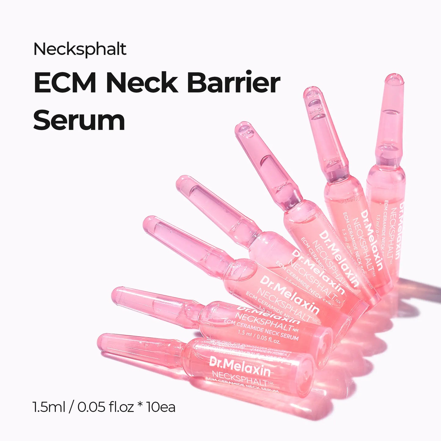 [Dr.Melaxin Official] Necksphalt Neck ECM Barrier Serum | Anti-Aging Serum Skin Thickness, Neck Wrinkle, Lifting, Elasticity | Korean Skin Care Cosmetics | 1.5Ml*10Ea