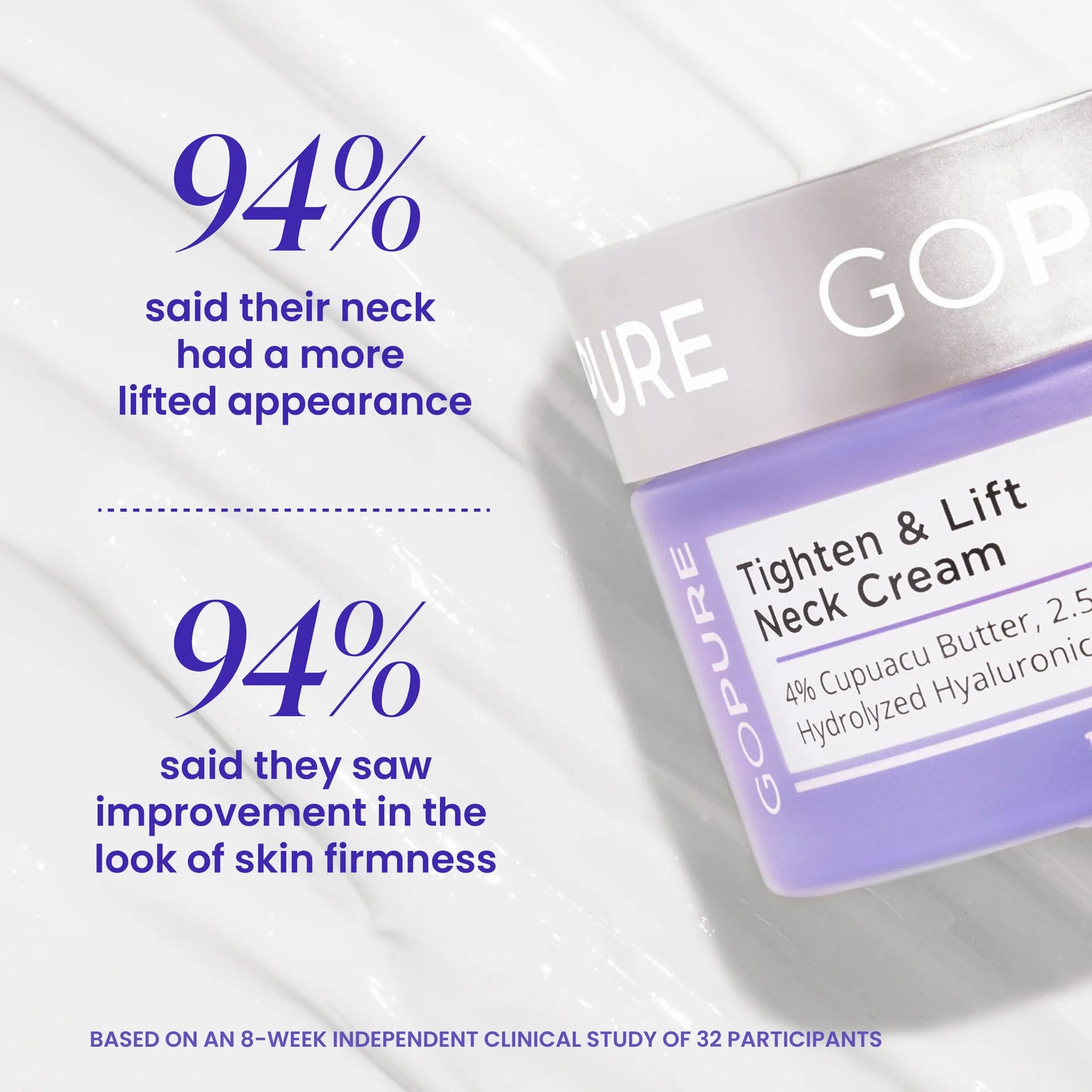 GOPURE Neck Cream Tighten & Lift Firming Cream for Crepey Skin