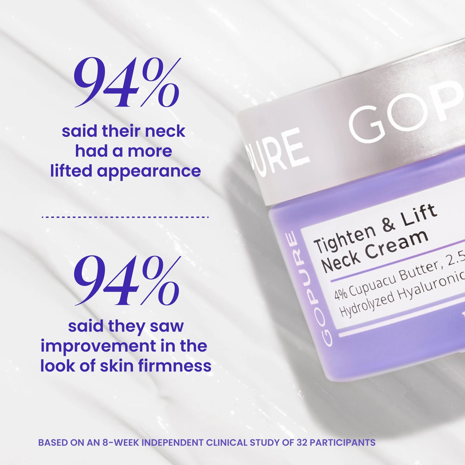 GOPURE Neck Cream Tighten & Lift Firming Cream for Crepey Skin