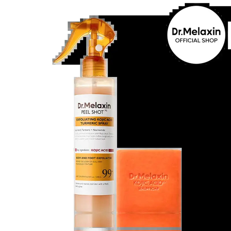 [Dr.Melaxin Official] Kojic Acid Clear Tone Body Care Set with Kojic Acid, Turmeric & 4 Botanical Oils