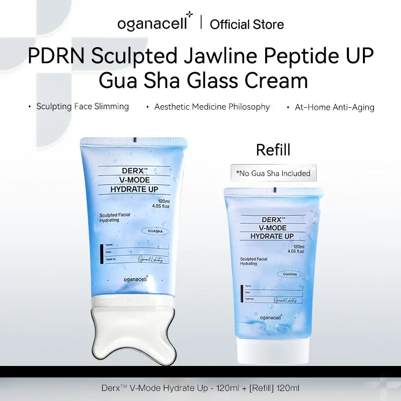 [New] Oganacell Gua Sha PDRN Jaw Line Lift-Sculpting Glass Gel Cream - De-Puffing &Lifting Peptide Glow Skin Cream for Facial Sculpting, Jawlinedefinition & At-Home Skincare,Korea,Summervibes