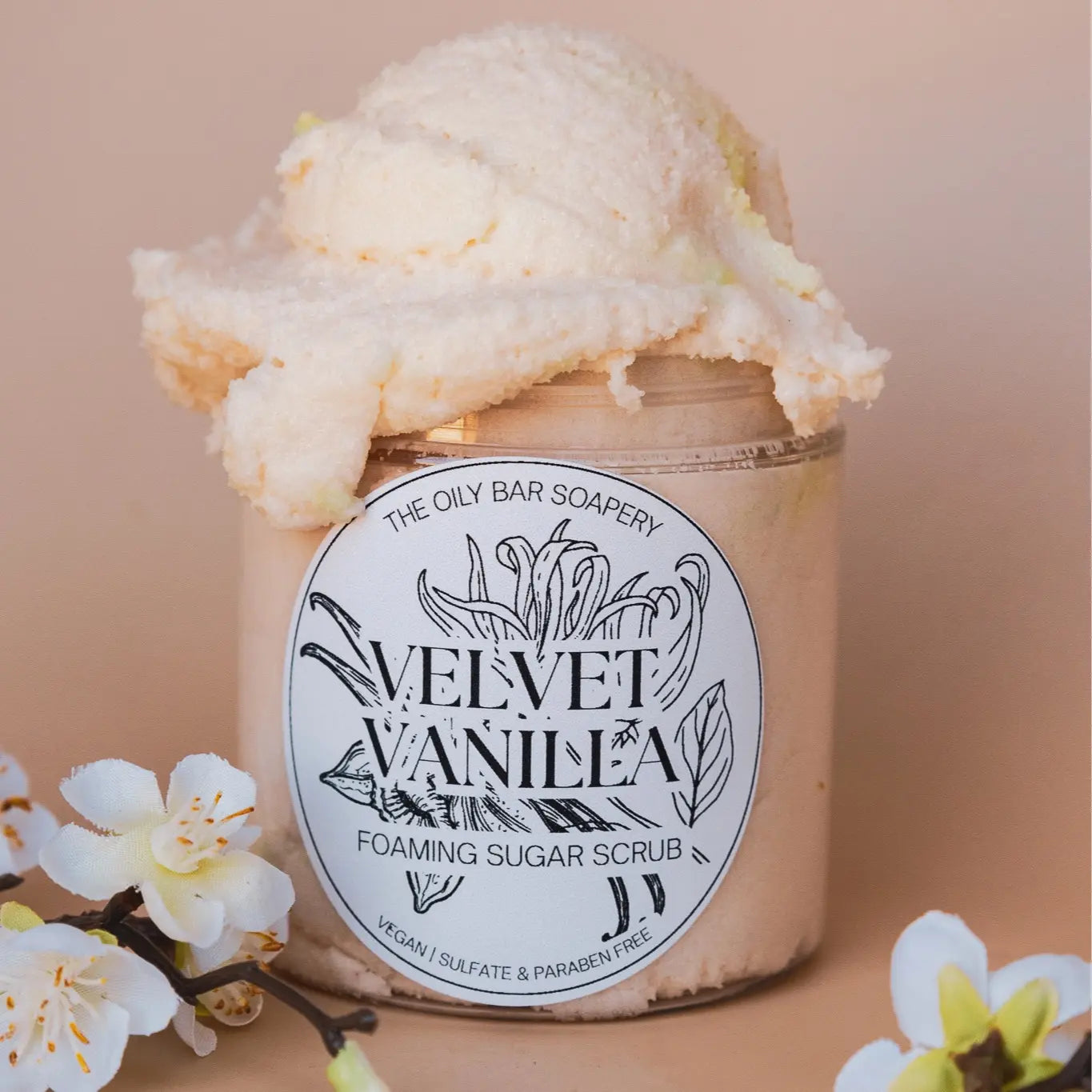 Foaming Sugar Scrub for Gentle Skin Exfoliation - Body Care