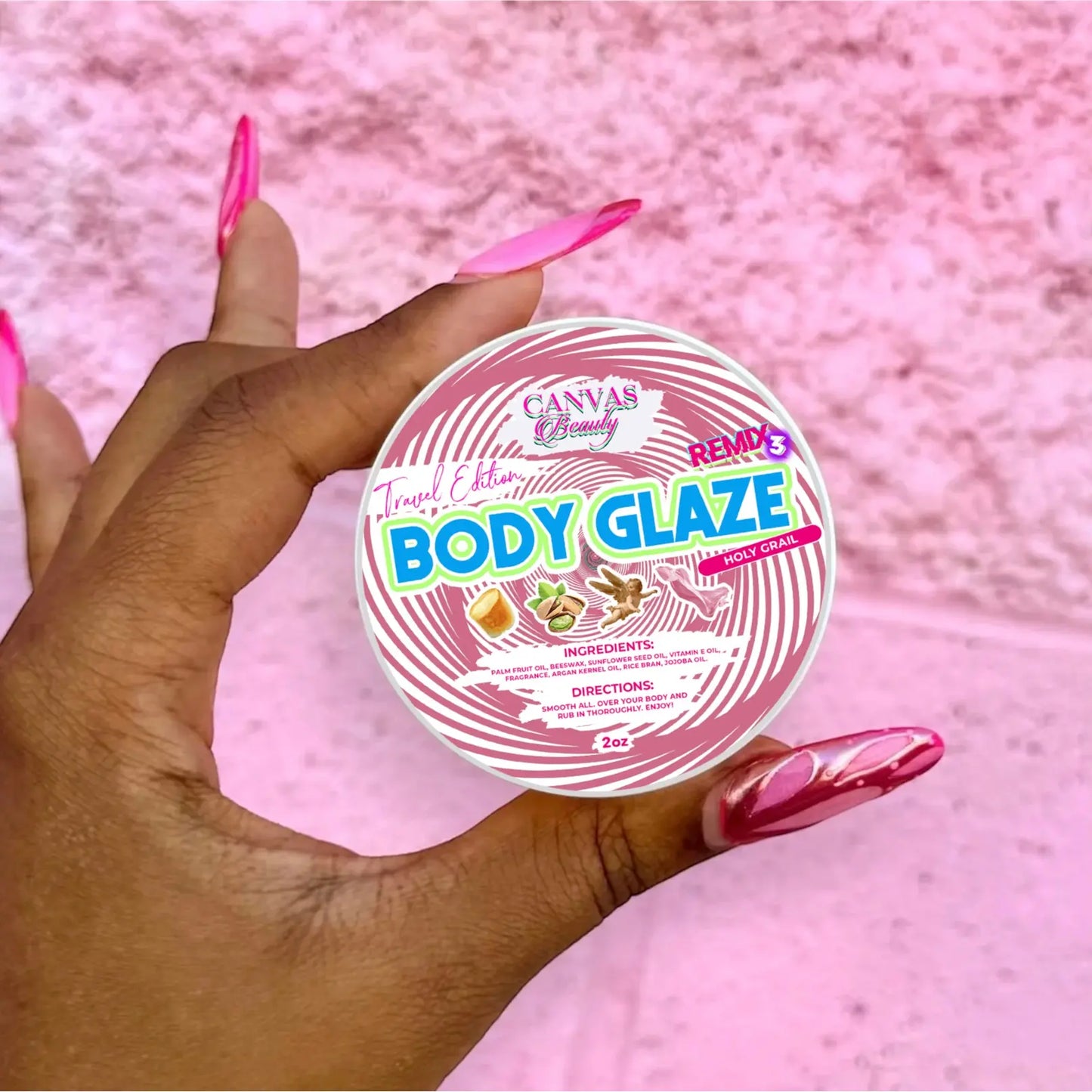 VIRAL Beauty Travel Size Body Glaze 2Oz Daily Moisturizer Skin Repair Anti-Aging Formula with Palm Fruit Oil & Argan Kernel Oil