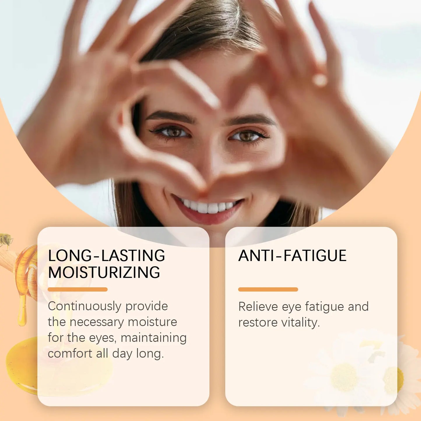 XIMONTH Genuine Honey Essence Eye Cleansing Serum 30ML Hydrating Moisturizer: Long-Lasting Moisturizing Anti-Eye Fatigue Soothing and Calming Lotion, Gentle Daily Use Refreshing Honey Eye Care Product, for Men and Women, Effective within 7 Days