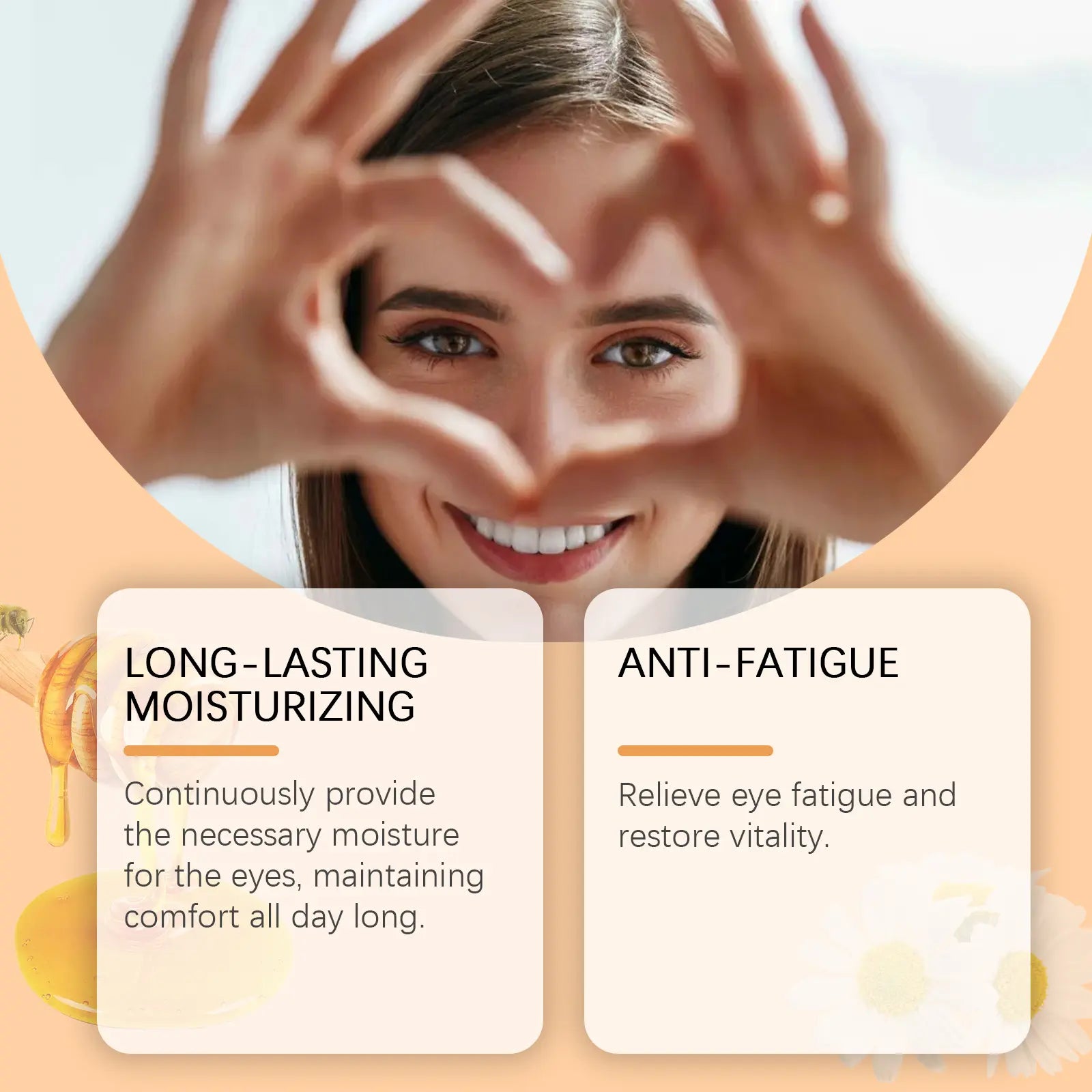 XIMONTH Genuine Honey Essence Eye Cleansing Serum 30ML Hydrating Moisturizer: Long-Lasting Moisturizing Anti-Eye Fatigue Soothing and Calming Lotion, Gentle Daily Use Refreshing Honey Eye Care Product, for Men and Women, Effective within 7 Days