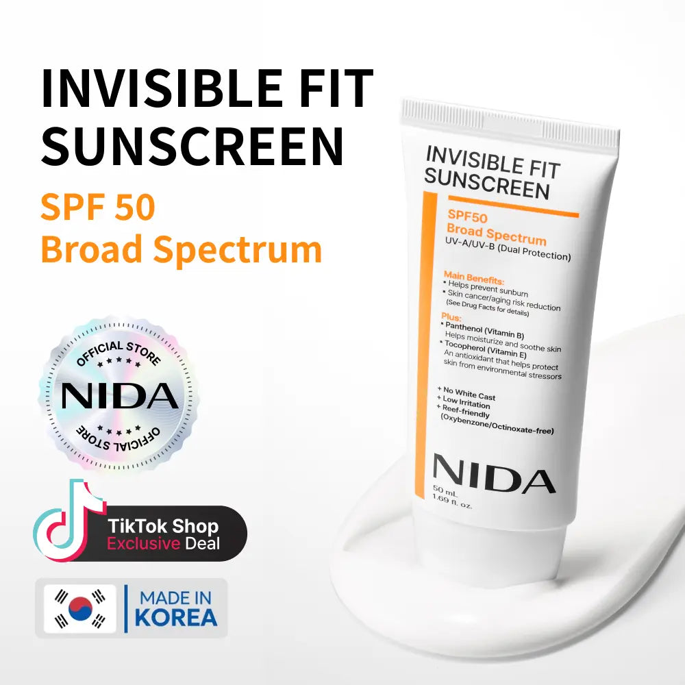 NIDA Invisible Fit Sunscreen Lightweight Spf Sensitive Facial