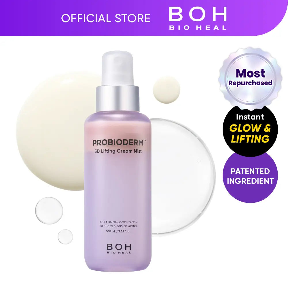 BIOHEAL BOH Probioderm 3D Lifting Cream Mist 3.38 Fl Oz | Korean Face Mist with Cream-Like Hydration for Instant Glow, Firm-Looking Skin & On-The-Go Refresh | Mother'S Day Gift