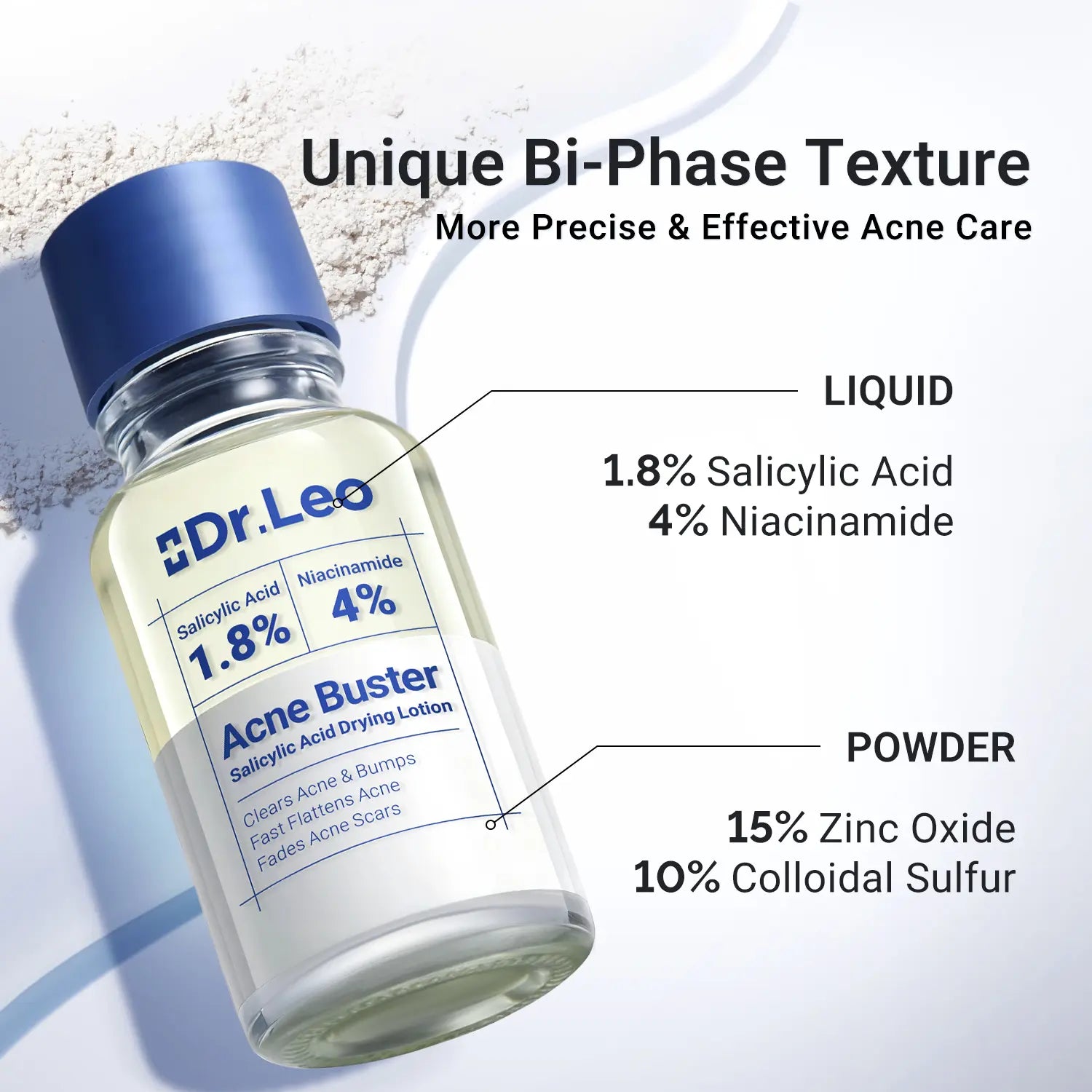 【Bundle & Save】Dr.Leo Salicylic Acid Acne Treatment Set | 24H Pimple Rescue + 15 Minutes Blackhead Removal + Pore Detox + Oil Control | Drying Lotion + Clay Mask Stick + Cleanser Skin Repair #Mothersdaygift #Summervibes
