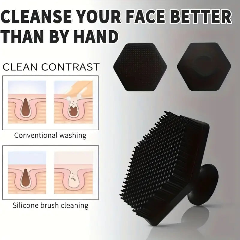 Men'S Face Scrubber, Gentle Exfoliator Pad, Exfoliating Brush and Massager, Fragrance-Free Personal Care Tool for Deep Cleansing and Smoother Shaving, Easy-Grip Design with Non-Irritating, Skin-Friendly Fabric
