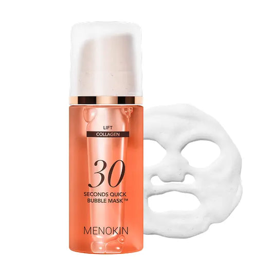 [MENOKIN] 30 Seconds Micro-Bubble Mask, Korean Glass Skin Care Essential, 70 Uses, 3.21 Fl.Oz, Turkey Neck, Zempic Neck, Tech Neck, Smoker Lines, Smile Lines, 11 Lines, Under-Eye Hollows, Forehead Lines, Micro-Bubble Primer, Summervibe