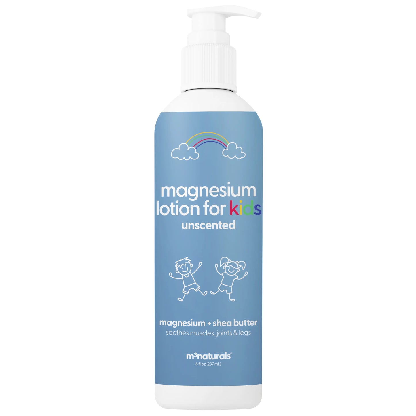 Unscented Magnesium Lotion for Sleep & Leg Cramps, Suitable for Sensitive Skin, Helps with Muscle Relaxation, Soothes Tired Legs & Foot Aches and Supports Restful Nights, 8 Fl Oz by M3