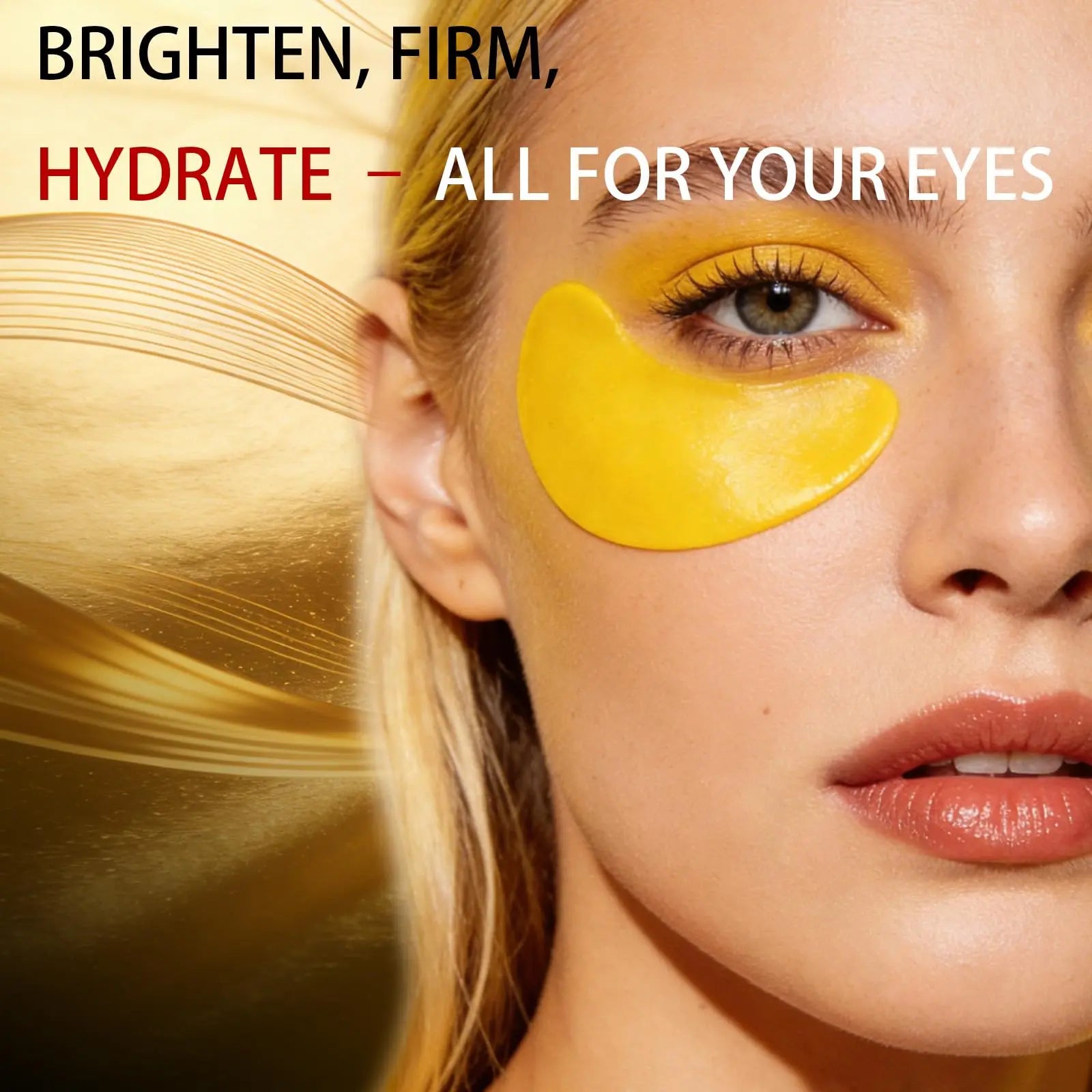 [Mothersdaygift] 24K Gold Eye Mask 60Pcs, Anti-Wrinkle Hydrating Firming under Eye Patches, Brightening Tightening Lifting Eye Skin Care Beauty Skincare Set Moisturizing