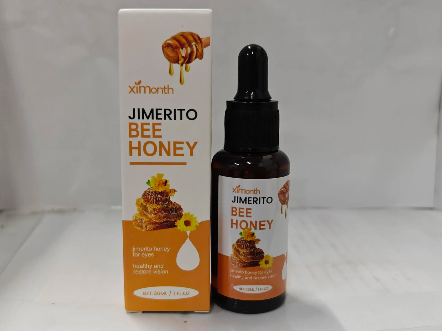 XIMONTH Genuine Honey Essence Eye Cleansing Serum 30ML Hydrating Moisturizer: Long-Lasting Moisturizing Anti-Eye Fatigue Soothing and Calming Lotion, Gentle Daily Use Refreshing Honey Eye Care Product, for Men and Women, Effective within 7 Days