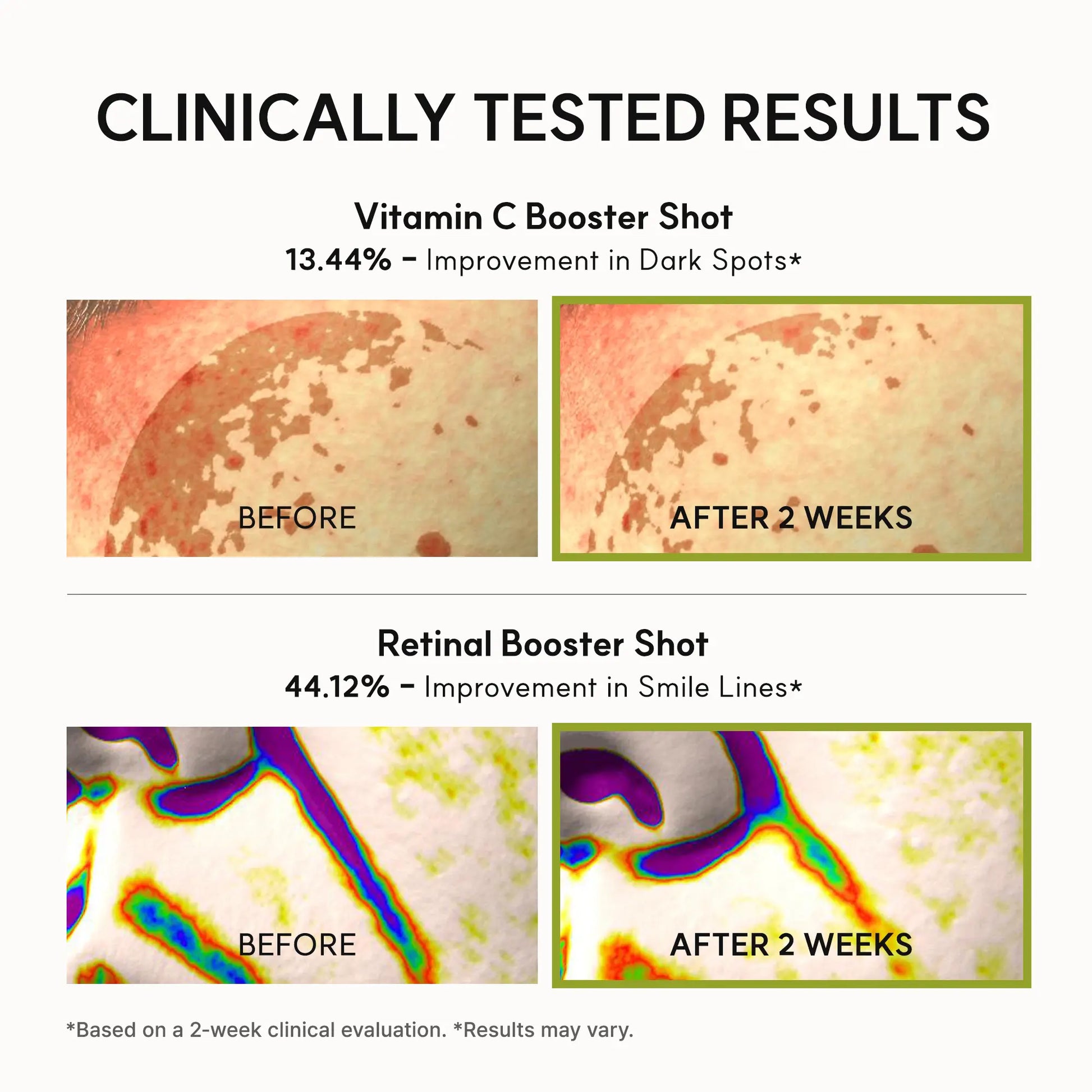 Booster Shot Skin Renewal Duo - Vitamin C & Retinal for Day and Night Brightening, Pore Minimizing, Moisturizing, and Fades Dark Spots | 1.01 Fl Oz + 1.01 Fl Oz