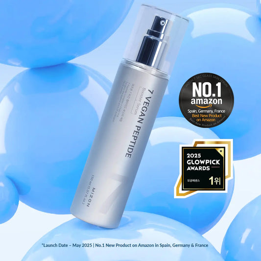 MIZON 7 Vegan Peptide Booster Serum (150Ml) – Booster Serum, Hydrating & Pore-Minimizing First-Step Serum with 7 Vegan Peptides + Niacinamide + Hyaluronic Acid | Lightweight Watery Texture | Simplifies Your Routine in One Step | Korean Skincare