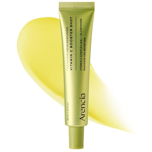 Arencia Unscented Vitamin C Booster Shot Glow Serum - with Glutathione, Niacinamide & Vitamin E, 30Ml/1.01 Fl.Oz Korean Skincare for Fade Dark Spots, Skin Repair, Brighten Skin Tones - Face Care Products, Beauty Products