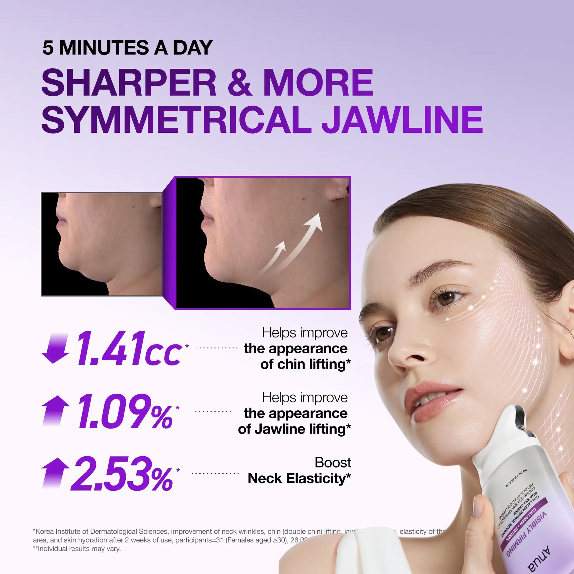 [Anua] 2-In-1 Collagen Retinol Refining Guasha Lifting Cream, 5-Minute Instant De-Puffing & Lifting Face Massager, Jawline Definer, Peptide & Retinol for Wrinkle Care,Plumping Elasticity for Sagging Skin, Premium At-Home Spa Ritual