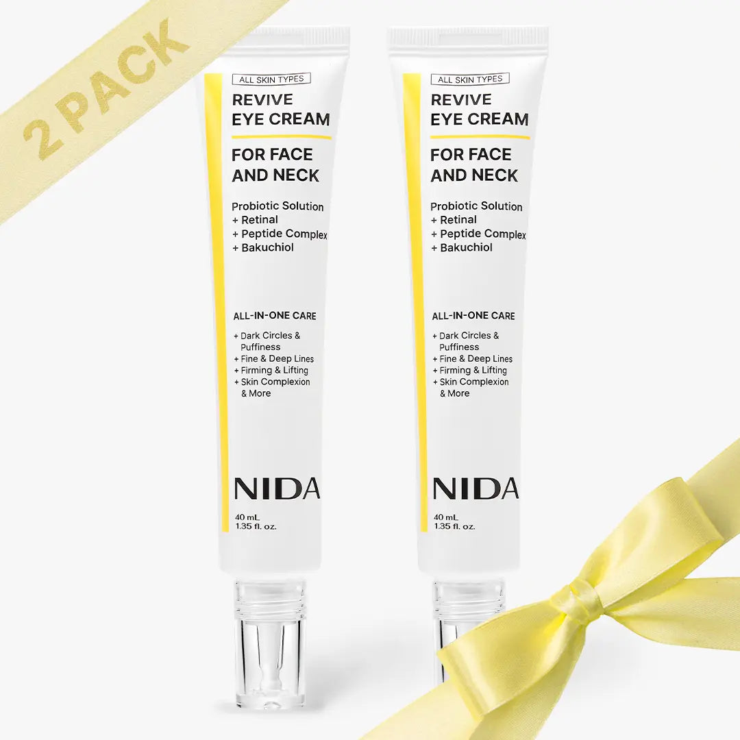 NIDA Revive Eye Cream for Face and Neck (40Ml) / Probiotic Solution, Retinal, Peptide / Wrinkles, Fine Lines, Aging Skin