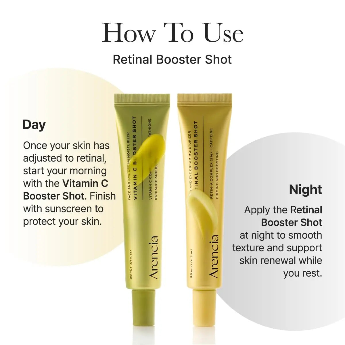 Arencia Unscented Vitamin C Booster Shot Glow Serum - with Glutathione, Niacinamide & Vitamin E, 30Ml/1.01 Fl.Oz Korean Skincare for Fade Dark Spots, Skin Repair, Brighten Skin Tones - Face Care Products, Beauty Products