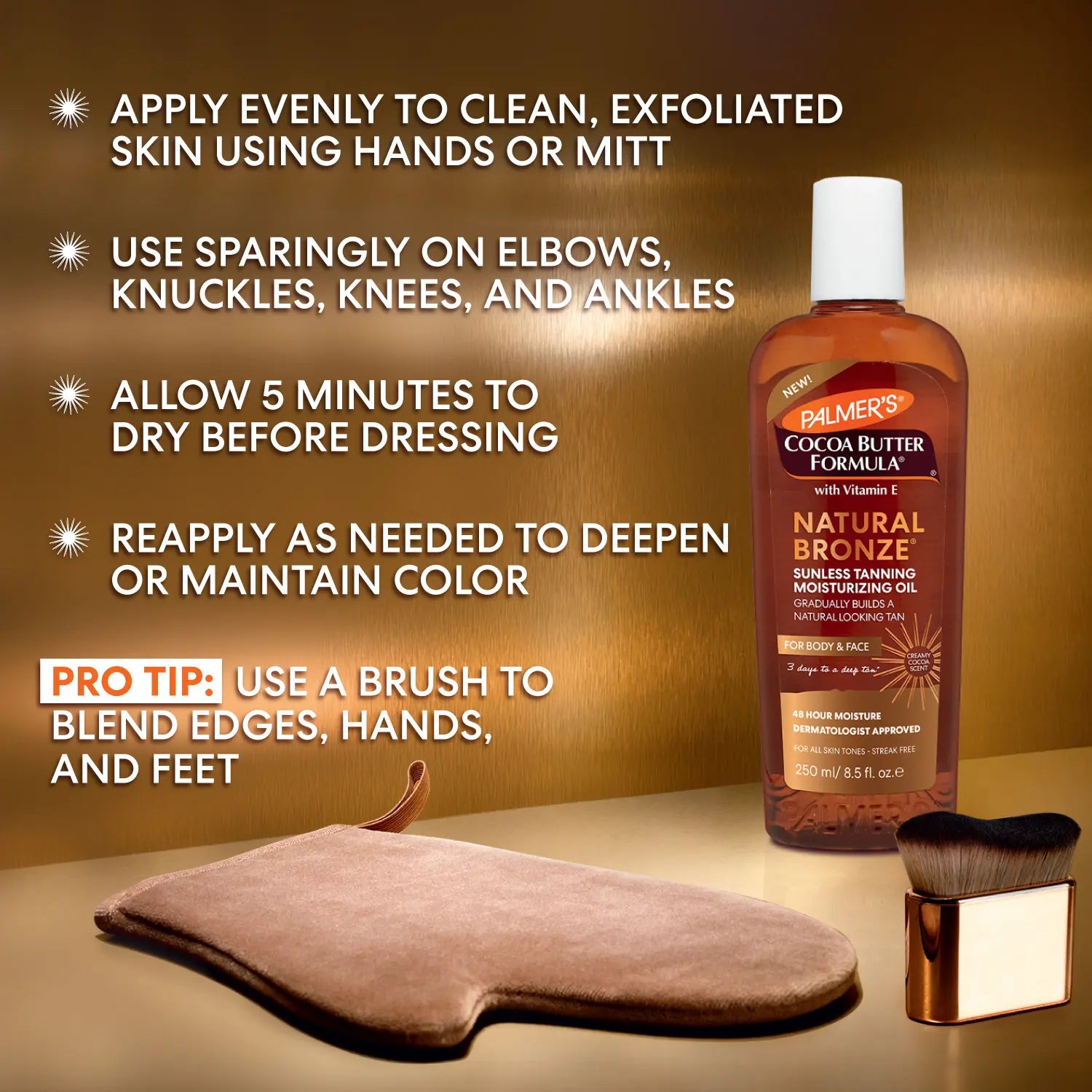 Natural Bronze & Shimmer Radiance Body Oil Bundle for Radiant, Glowing and Golden Skin