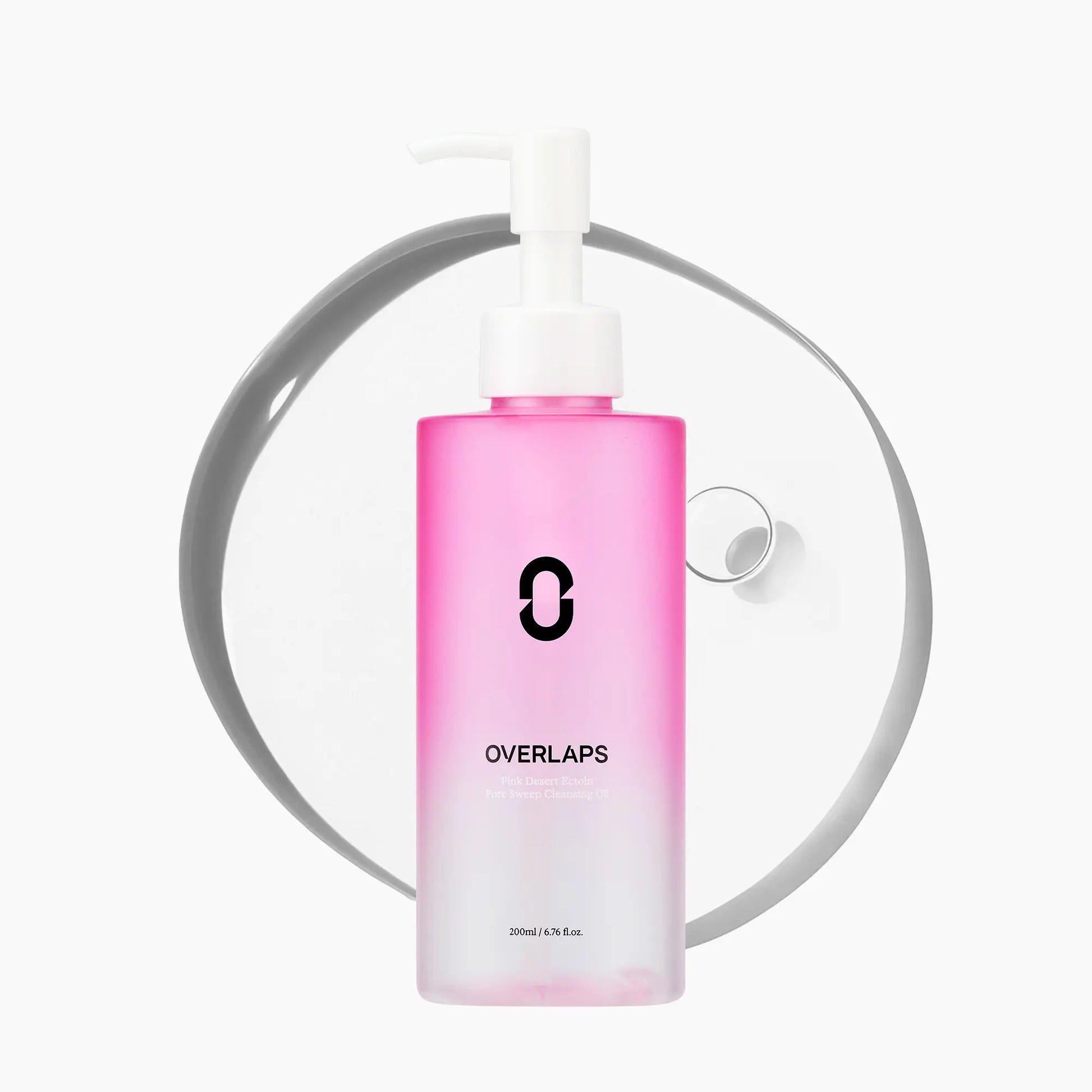 OVERLAPS Pink Desert Ectoin Pore Sweep Cleansing Oil | Gentle Oil Cleanser for Face, Makeup Blackhead Remover, Deep Cleansing, Korean Skin Care for Sensitive Skin, 6.76 Fl.Oz.
