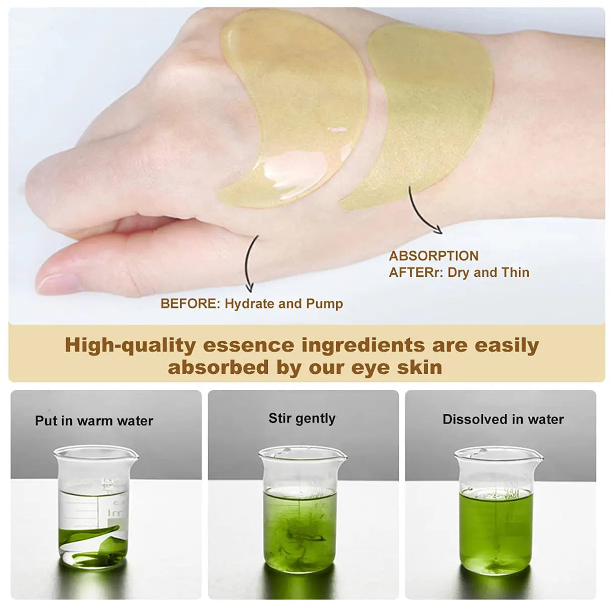 【Mother'S Day Gift】3Pcs Avocado Moisturizing Eye Bagmask,60Pcs/Set under Eye Mask,Soothing and Relaxing Eye Care，Eye Care Product for Dark Circleseye Bags, Skin Care Products Moisturizer Comfort