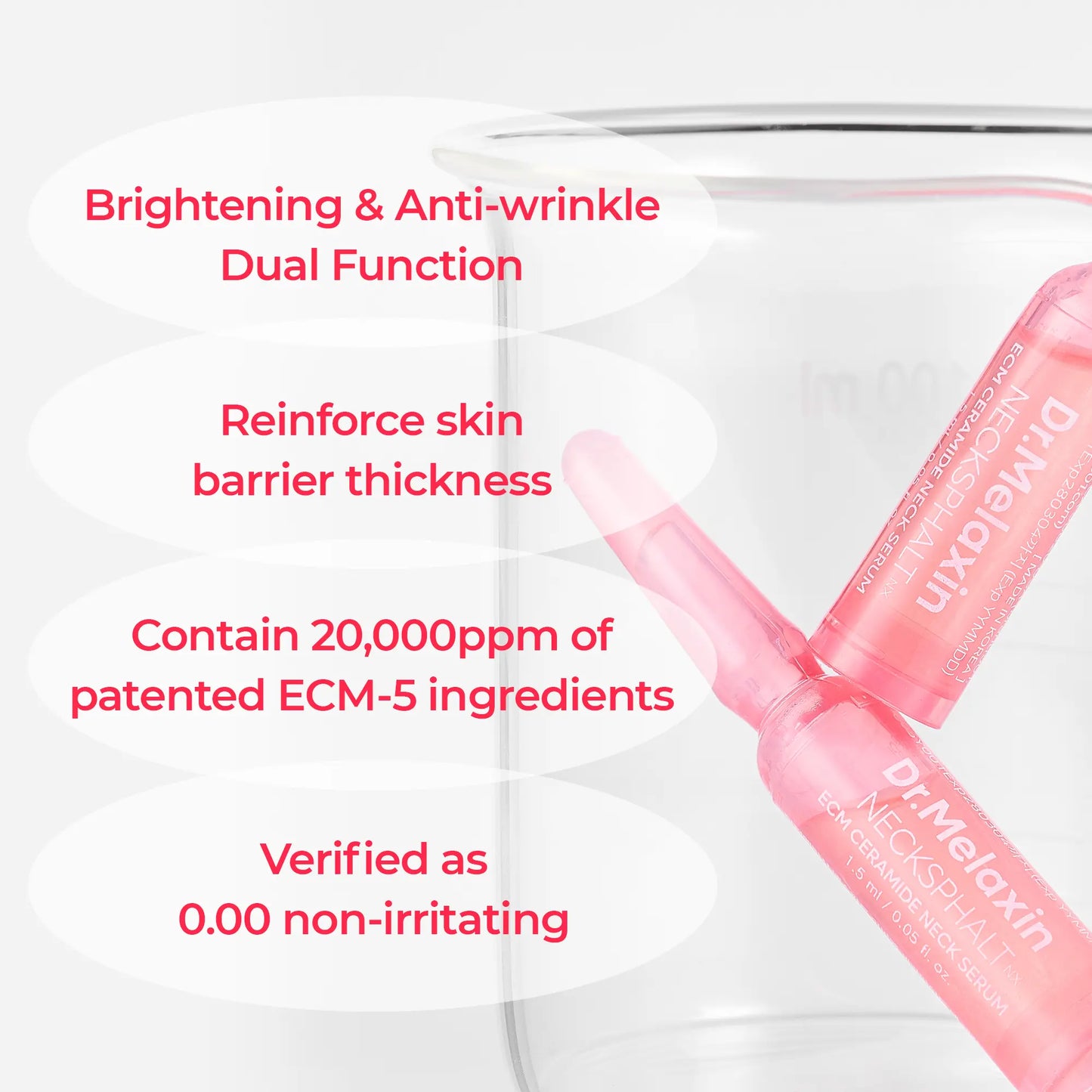 [Dr.Melaxin Official] Necksphalt Neck ECM Barrier Serum | Anti-Aging Serum Skin Thickness, Neck Wrinkle, Lifting, Elasticity | Korean Skin Care Cosmetics | 1.5Ml*10Ea