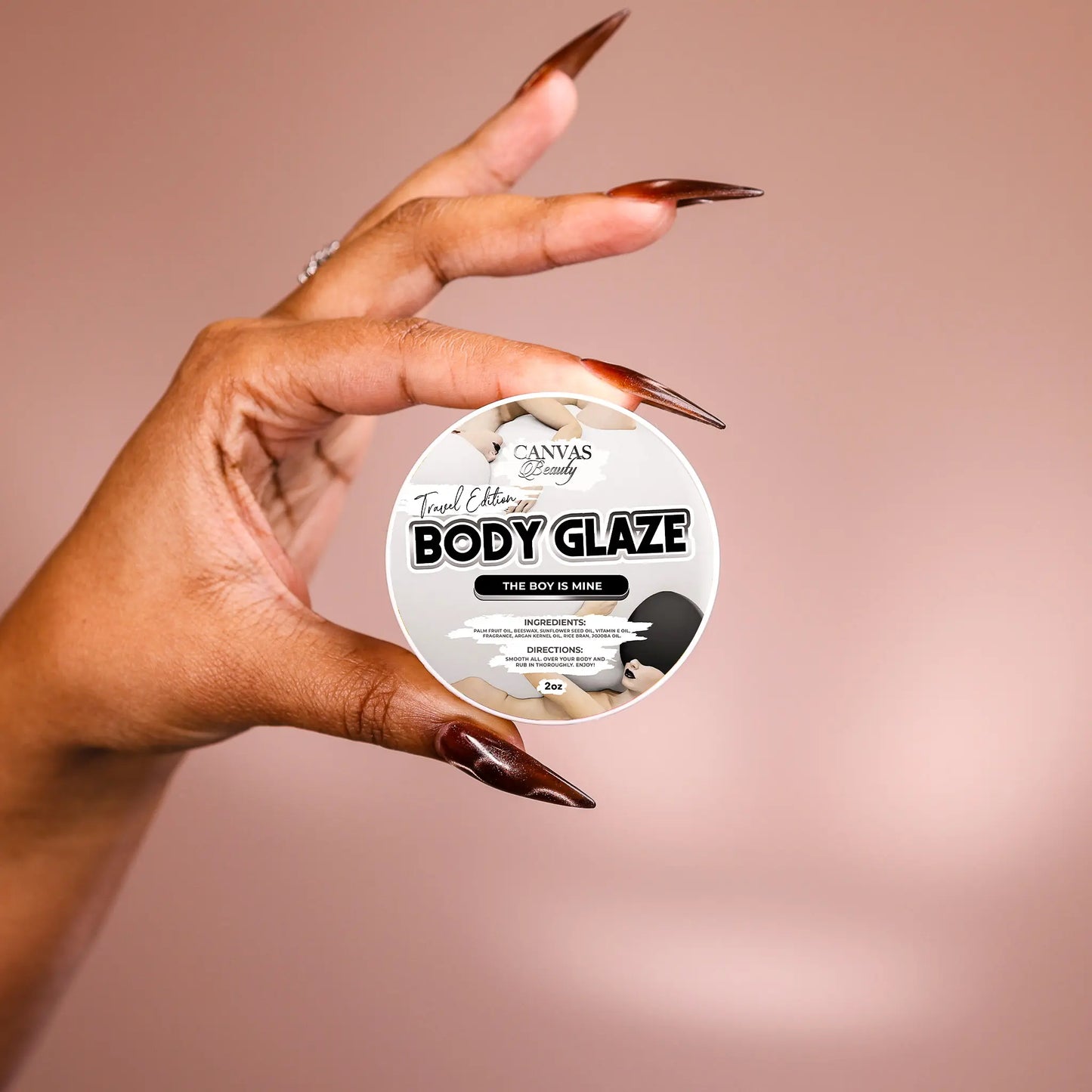 VIRAL Beauty Travel Size Body Glaze 2Oz Daily Moisturizer Skin Repair Anti-Aging Formula with Palm Fruit Oil & Argan Kernel Oil